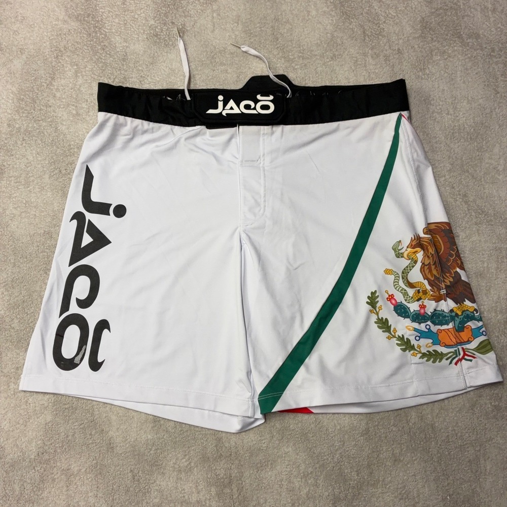 Jaco Resurgence Mexico Fight Shorts White MMA Jiu Jitsu Grappling Mens 40